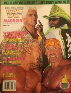 WWF Magazine April 1992 Hulk Hogan, Ric Flair, Macho Man Randy Savage, Sid - Picture 1 of 17
