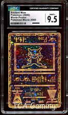 Tarjeta de Pokémon CGC 9,5 COMO NUEVA + Antigua Mew HOLO Película PROMOCIÓN