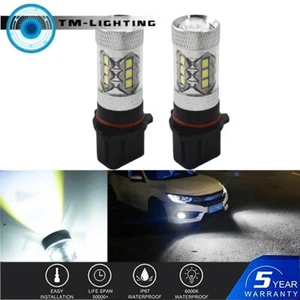 2 x PSX26W LED Bulb 6000k White For 2016 2017 Tahoe Suburban Yukon XL Fog Light - Foto 1 di 9