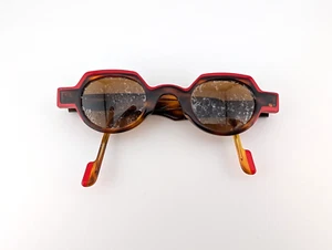 Anne et Valentin Eyeglasses, Frames Only, Viva 1034 Red/Brown, Plastic, France - Picture 1 of 15