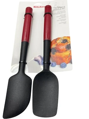KitchenAid RED 2 Piece Spatula Set With Silicone Spoon & Scraper - Image 1 of 4