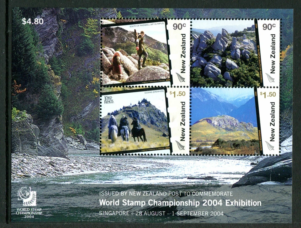 2004 New Zealand - Singapore World Stamp Championship Exhibition MUH Mini Sheet - image 1 of 1