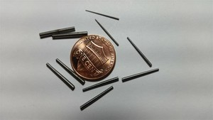 10  TAPERED STEEL PINS 2 EACH OF 5  DIFFERENT SIZES PINS FOR ANTIQUE CLOCKS