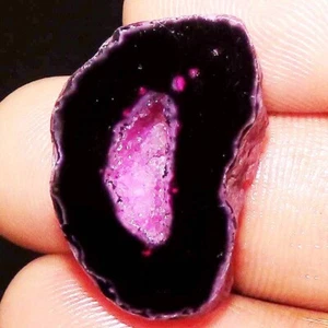 Slice ONYX DRUZY AGATE Fancy Cabochon Gemstone Natural 31.00 CTS 18x29x7mm BC-55 - Picture 1 of 5