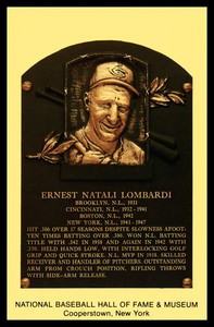 1993 Cooperstown Hall of Fame HOF Postcard Ernie Lombardi Reds Mint