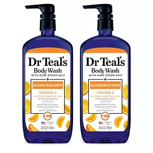 Body Wash with Pure Epsom Salt, Glow & Radiance with Vitamin C & Citrus - Picture 1 of 11