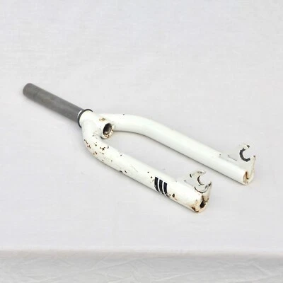 Unbranded White 14mm Steel BMX Threadless Forks w/ Race - Image 1 of 4