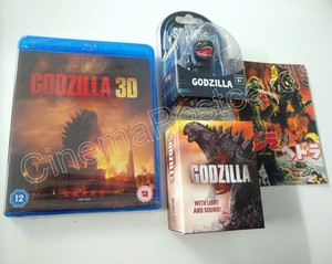 Godzilla v Hedorah CARD +NECA Scaler+Mini Edition Model Box+2 Disc 2D 3D Blu ray