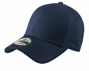 New Era 39Thirty Blank Stretch Cotton fitted { Deep Navy } Hat/Cap NE1000 - Picture 1 of 3