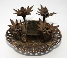 Antique Silver Incense Stand Flower Carved Silver Incense Stick Stand Hand Made