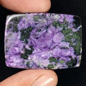 38.00 Ct Natural Purple Charoite Cushion Shape Cabochon Loose Gemstone 29x40 MM - Picture 1 of 7