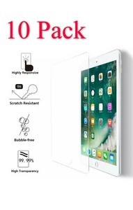 10x Tempered Glass Screen Protector For iPad 9.7 10.2 7th 5th 6th Air 1/2 Pro - Picture 1 of 7