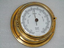 ALL BRASS HANSEATIC GERMANY SHIPS BOAT WEATHER MARINE ANEROID BAROMETER