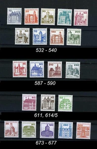 "Castillos y castillos" de Berlín marcas de rodillos con números **; por favor selecciona #e309 - Imagen 1 de 13