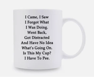 I came I saw I forgot What I was doing Funny Coffee Mug Gift Coffee Cup - Picture 1 of 1