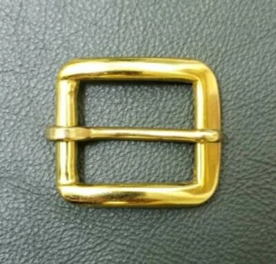 Hebilla de cinturón de tacón Waterbury de 1" 25 mm acabado de latón brillante Foto 1 de 3
