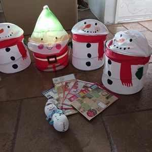5 cesti DECORAZIONE NATALE Babbo Natale 4 pupazzo di neve interno esterno più pacchetto extra - Foto 1 di 17