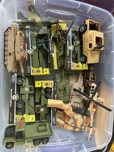 AS IS-HUGE Lot of 30+ Army Navy Air Force Military Toys-Jets, Trucks, Tanks etc. - Picture 1 of 12