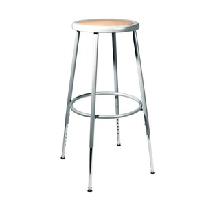 Height Adjustable Steel Stool Grey 2533" Easybui - Picture 1 of 7