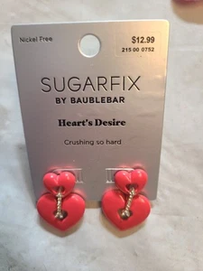 SUGARFIX by BaubleBar Heart's Desire Earrings - Red - Picture 1 of 3
