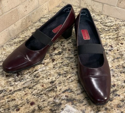 Zapatos de salón Munro 9 M marrón negro cuero Danielle Mary Jane tacón bloque Foto 1 de 4