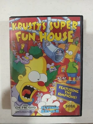 Sega Genesis Krusty's Super Fun House UNTESTED - Image 1 of 2