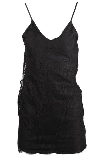 AMIRI MINI ABITO IN PIZZO NERO US 2 UK 6