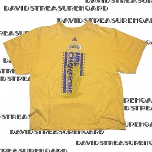 Adidas Y2K 2010 Los Angeles Lakers NBA Champions T Shirt Uomo Taglia 2XL Giallo - Foto 1 di 6