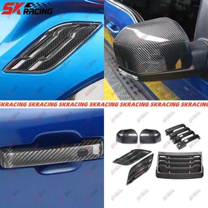 Se adapta a Ford F-150 17-20 espejo de carbono manija de puerta cubierta guardabarros lateral ventilación de aire moldura - Imagen 1 de 40