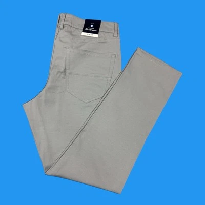 Pantalones deportivos Ben Sherman para hombre talla 32x32 rendimiento de golf gris absorbente 5 bolsillos Foto 1 de 4