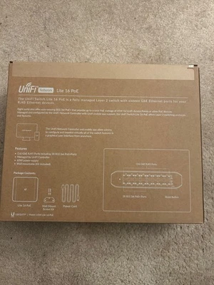 Ubiquiti Networks UniFi Lite 16-Port PoE+ Compliant Switch USW-LITE-16-POE - Image 1 of 3