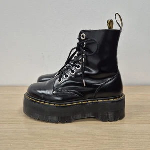Dr. Martens Jadon Max Platform Chunky Black Smooth Leather Quad Zip Boots Uk 6 - Picture 1 of 11