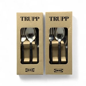 Cubiertos IKEA TRUPP raros acero inoxidable negro plata 6 piezas de colección - Imagen 1 de 7