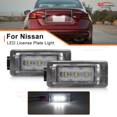 2xLED Number License Plate Lamp Tag Light for 2021-up Nissan Altima/Rogue/Sentra - Image 1 of 4