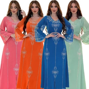 Ethnic Evening Abaya Maxi Dress Women Muslim Long Robes Turkey Loose Dresses New - Picture 1 of 68