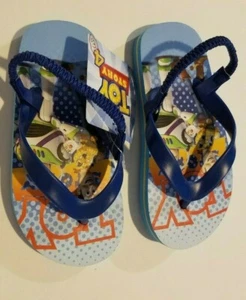 Toddler Unisex Disney Pixar Toy Story Multicolor Flip Flops with Elastic Heel St - Picture 1 of 3