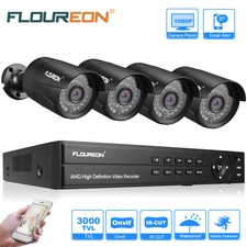 Cctv kit 8ch 1080p DVR 4 X 3000tvl Cámara seguridad sistema de video vigilancia