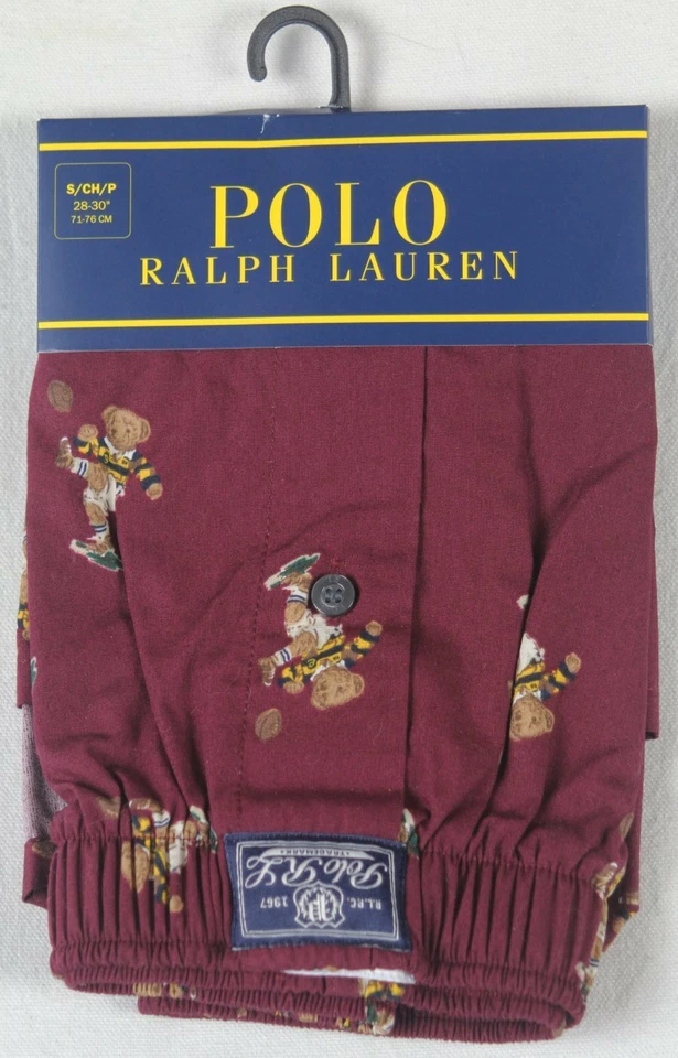 Pantalones Cortos Boxer Ralph Lauren Vino Calce Clásico Multi Polo Osos de Peluche Nuevos con Etiquetas Foto 1 de 1