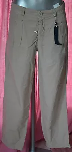 pantalon à pinces femme sable HIGH USE ex GIRBAUD taille 38 fr 42i W28 NEUF - Picture 1 of 3