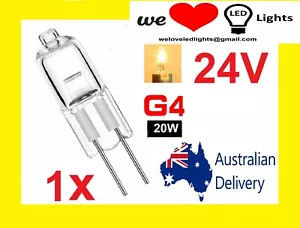 1x 24V 20W 20watt G4 HALOGEN BULB Light Globes Fire Safety Emergency BiPin JC - Picture 1 of 4