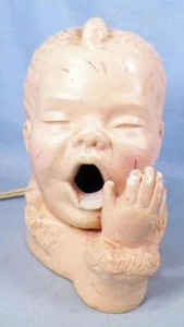 Sleepy Tot Baby Head Night Light Vintage Yawning Light Comes from Mouth As Is - Picture 1 of 11