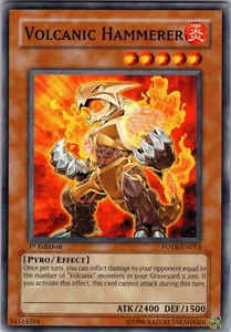 Yu-Gi-Oh TCG Volcanic Hammerer FOTB-EN013 1st Edition Regular Common Card NM - Picture 1 of 2