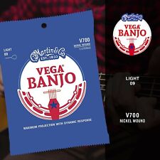 5-String Banjo Strings Martin V700 Vega Banjo, Loop End, Light, 9-10-13-20-9 for sale