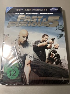 Fast And Furious Five 2011 Blu-Ray Steelbook GERMAN Edition Brand New Sealed - Image 1 of 2
