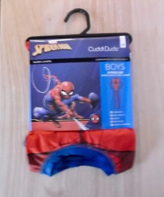 CUDDL DUDS SPIDER-MAN - COMFORTECH STRETCH POLY CREW & PANT - MEDIANO (8/10) - NUEVO CON ETIQUETAS Foto 1 de 4