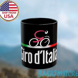 Tazza nera da tè caffè Giro D'Italia Bikes bicicletta 11 oz e 15 oz - Foto 1 di 3