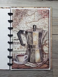 Tablero de cartulina de café y chocolate Stamperia para planificadores de discos TUL Arc 8 #1 - Imagen 1 de 4
