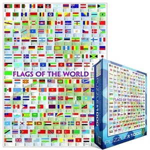 Rompecabezas Eurographics Banderas del Mundo 1000 piezas 680mm x 490mm - Imagen 1 de 1
