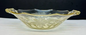 Vintage Standard Glass Co. Honey Yellow Martha Washington Handled Candy Dish - Picture 1 of 5