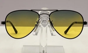 Vintage Black Pilot Frame-Renewed w/New Berko’s Designs Gradient Lenses™️-France - Picture 1 of 9